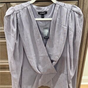 Express Women's Light Gray Blouse